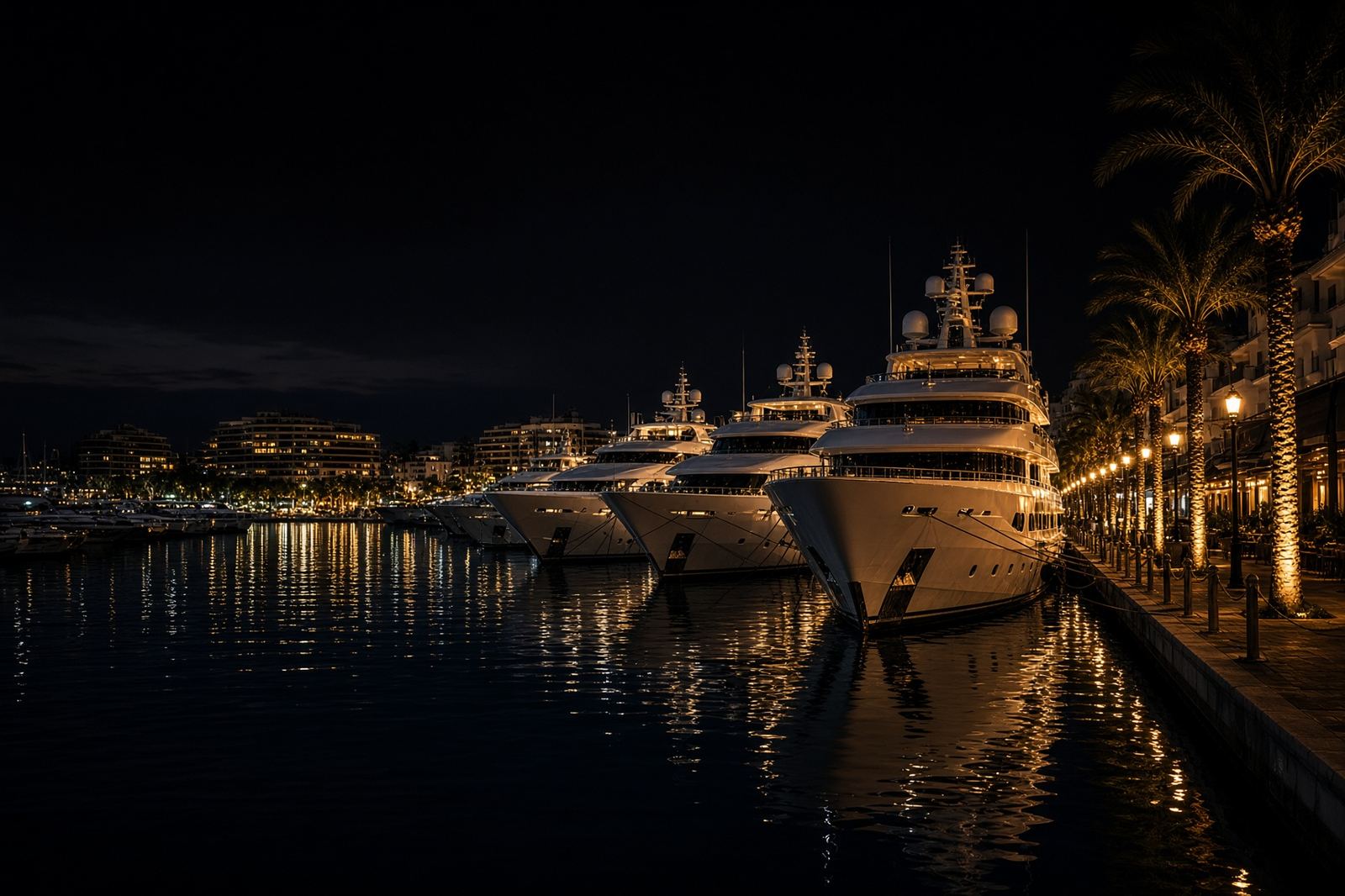 Puerto Banús de noche